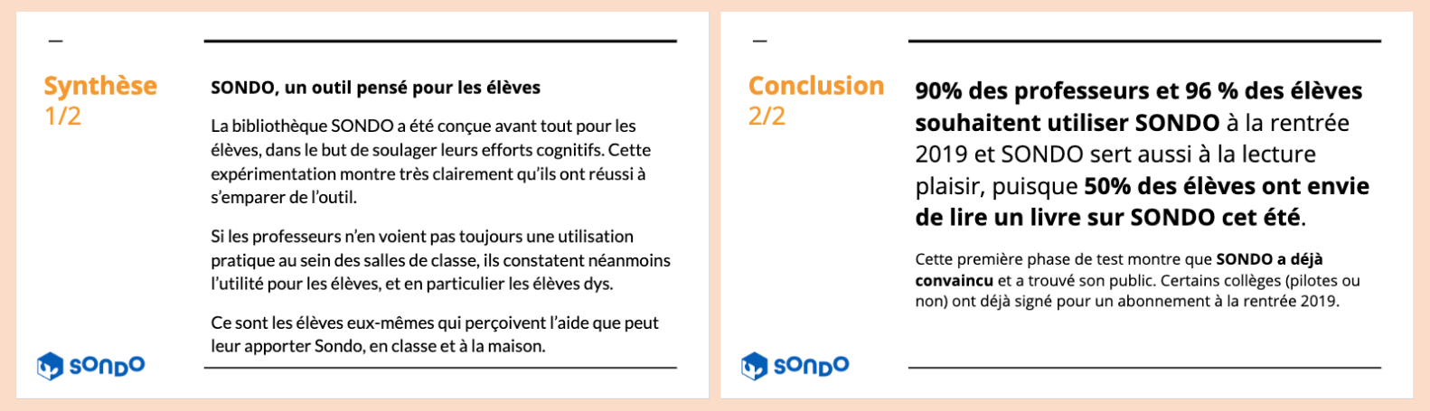 SONDO les collèges pilotes déjà convaincus