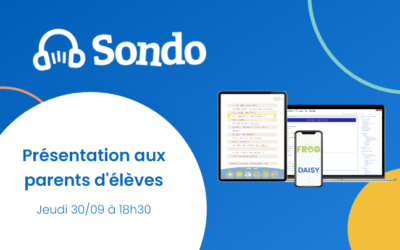 30 septembre – Présentation de SONDO aux parents d’élèves