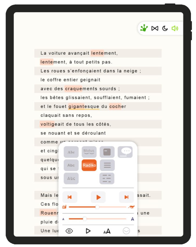 radiko_livre_frog Exemple de Radiko dans un livre FROG