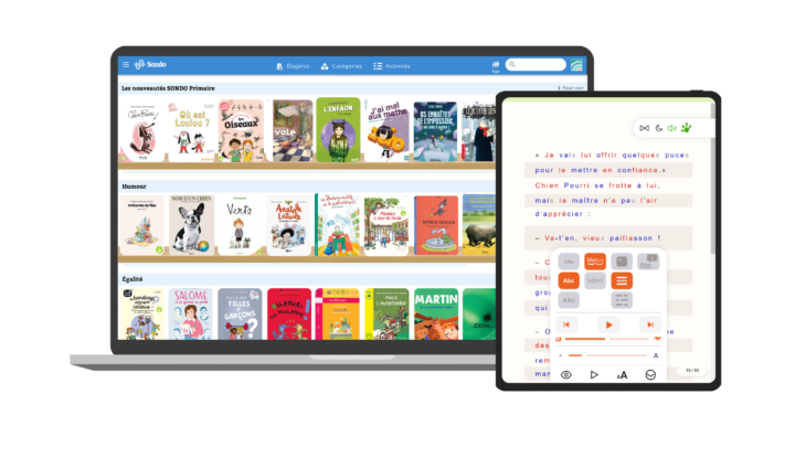La plateforme SONDO pour les primaire disponible sur ordinateur et tablette