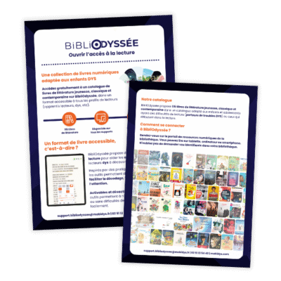 Flyers BibliOdyssée pour les bibliothécaires.